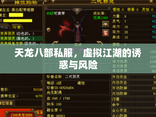 天龙八部私服，虚拟江湖的诱惑与风险