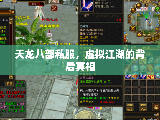 天龙八部私服，虚拟江湖的背后真相