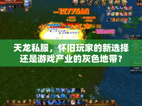 天龙私服，怀旧玩家的新选择还是游戏产业的灰色地带？