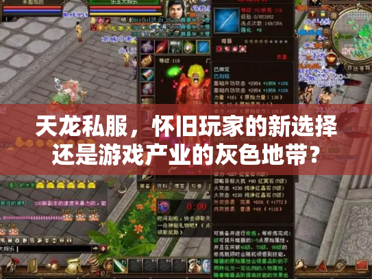 天龙私服，怀旧玩家的新选择还是游戏产业的灰色地带？