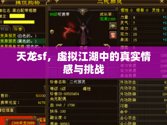 天龙sf，虚拟江湖中的真实情感与挑战