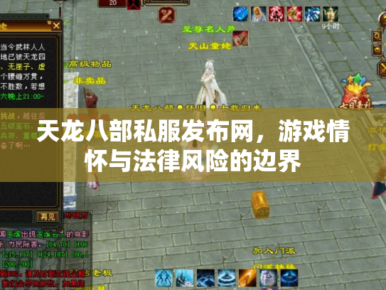 天龙八部私服发布网，游戏情怀与法律风险的边界