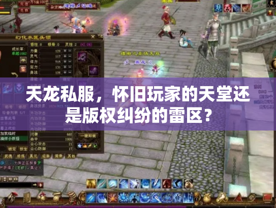 天龙私服，怀旧玩家的天堂还是版权纠纷的雷区？