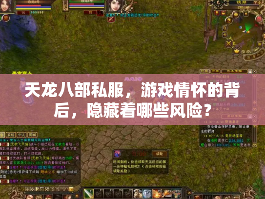 天龙八部私服，游戏情怀的背后，隐藏着哪些风险？