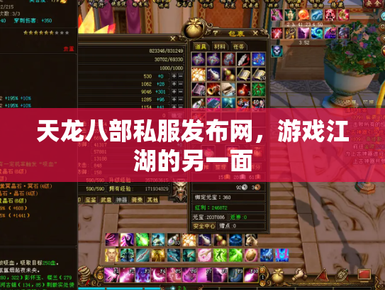 天龙八部私服发布网，游戏江湖的另一面