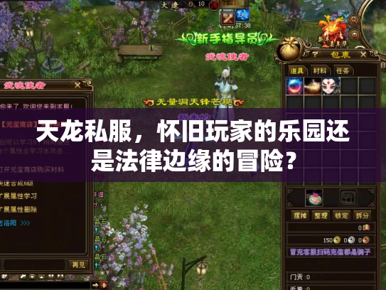 天龙私服，怀旧玩家的乐园还是法律边缘的冒险？