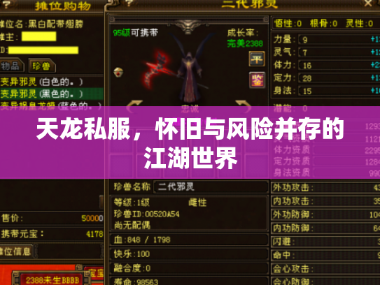 天龙私服，怀旧与风险并存的江湖世界