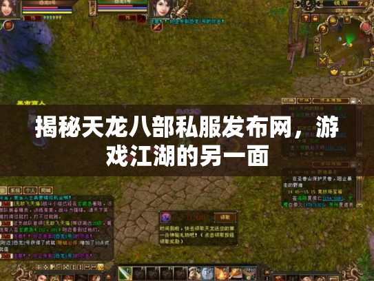 揭秘天龙八部私服发布网，游戏江湖的另一面