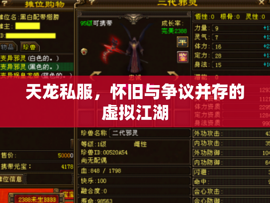 天龙私服，怀旧与争议并存的虚拟江湖