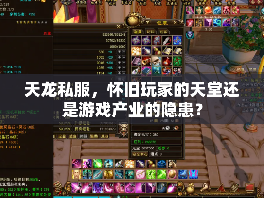天龙私服，怀旧玩家的天堂还是游戏产业的隐患？