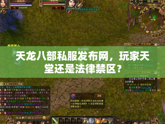 天龙八部私服发布网，玩家天堂还是法律禁区？