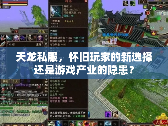 天龙私服，怀旧玩家的新选择还是游戏产业的隐患？
