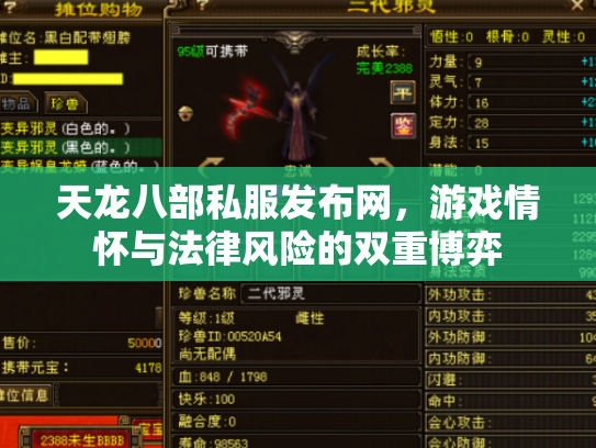 天龙八部私服发布网，游戏情怀与法律风险的双重博弈
