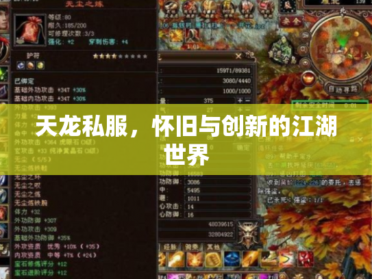 天龙私服，怀旧与创新的江湖世界