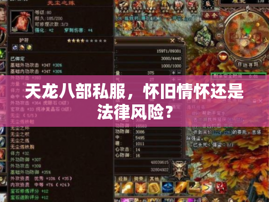 天龙八部私服，怀旧情怀还是法律风险？