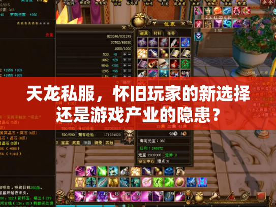 天龙私服，怀旧玩家的新选择还是游戏产业的隐患？