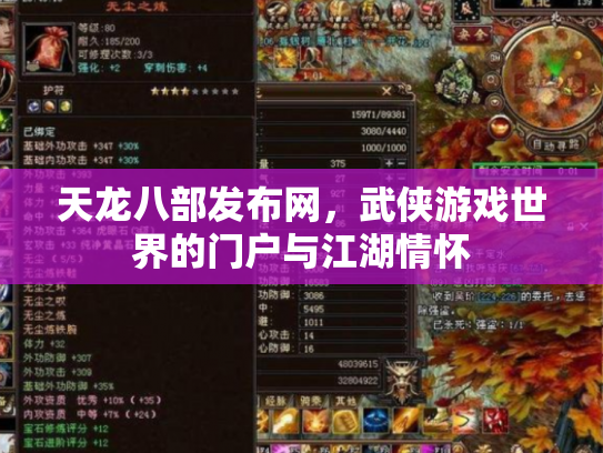 天龙八部发布网，武侠游戏世界的门户与江湖情怀