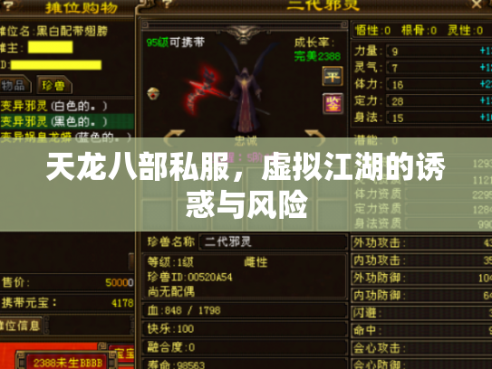 天龙八部私服，虚拟江湖的诱惑与风险