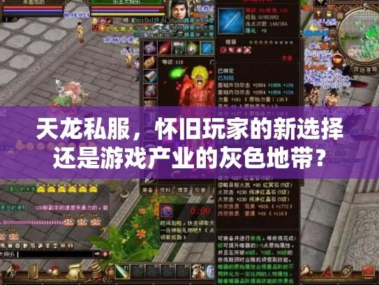天龙私服，怀旧玩家的新选择还是游戏产业的灰色地带？