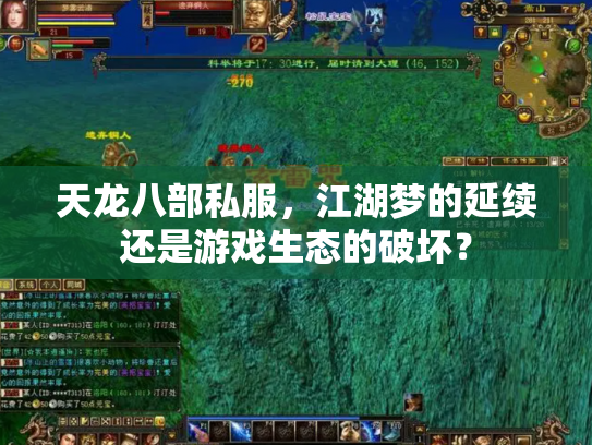 天龙八部私服，江湖梦的延续还是游戏生态的破坏？