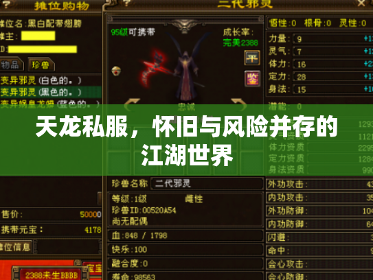 天龙私服，怀旧与风险并存的江湖世界