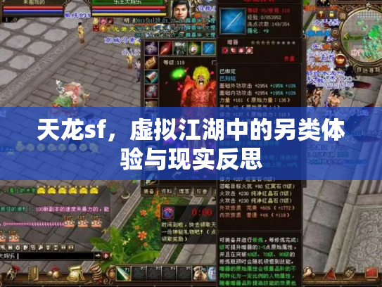 天龙sf，虚拟江湖中的另类体验与现实反思