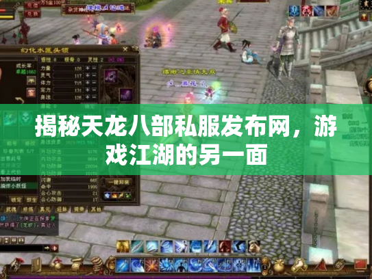 揭秘天龙八部私服发布网，游戏江湖的另一面