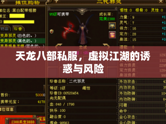 天龙八部私服，虚拟江湖的诱惑与风险