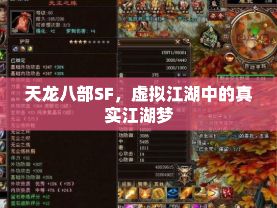天龙八部SF，虚拟江湖中的真实江湖梦