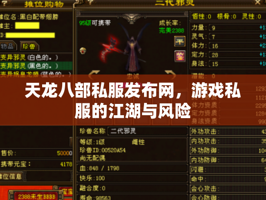 天龙八部私服发布网，游戏私服的江湖与风险