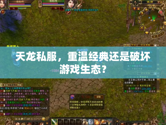 天龙私服，重温经典还是破坏游戏生态？