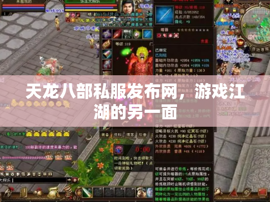 天龙八部私服发布网，游戏江湖的另一面