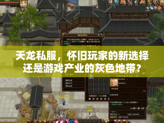 天龙私服，怀旧玩家的新选择还是游戏产业的灰色地带？