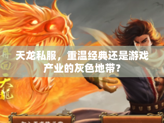 天龙私服，重温经典还是游戏产业的灰色地带？