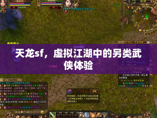 天龙sf，虚拟江湖中的另类武侠体验
