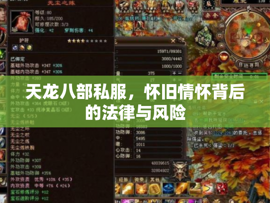 天龙八部私服，怀旧情怀背后的法律与风险