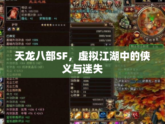天龙八部SF，虚拟江湖中的侠义与迷失
