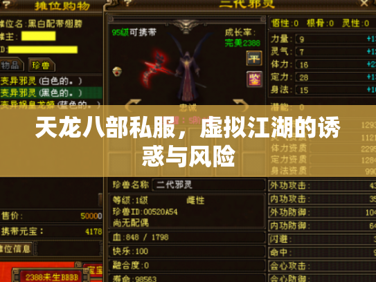 天龙八部私服，虚拟江湖的诱惑与风险