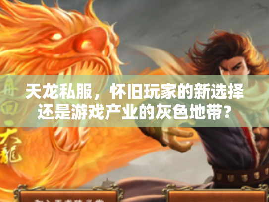 天龙私服，怀旧玩家的新选择还是游戏产业的灰色地带？