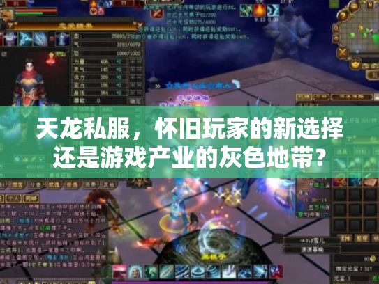 天龙私服，怀旧玩家的新选择还是游戏产业的灰色地带？