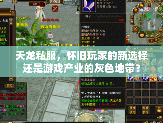天龙私服，怀旧玩家的新选择还是游戏产业的灰色地带？