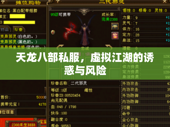 天龙八部私服，虚拟江湖的诱惑与风险