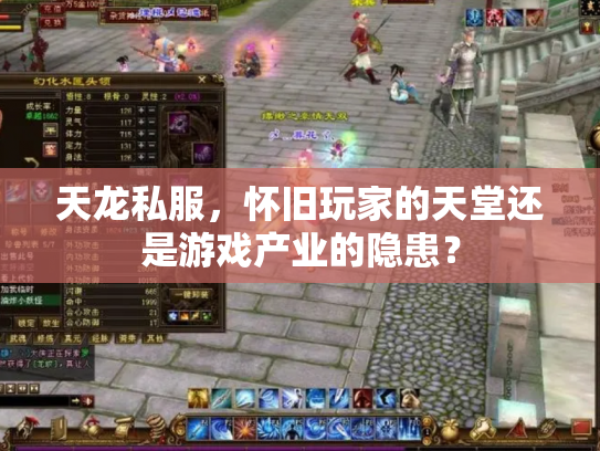 天龙私服，怀旧玩家的天堂还是游戏产业的隐患？