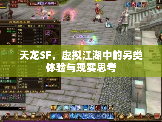 天龙SF，虚拟江湖中的另类体验与现实思考