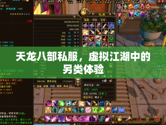 天龙八部私服，虚拟江湖中的另类体验
