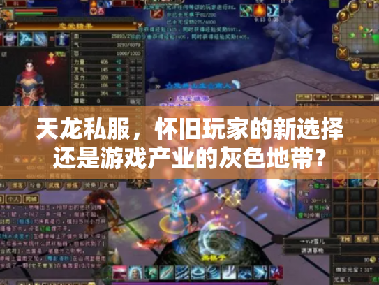 天龙私服，怀旧玩家的新选择还是游戏产业的灰色地带？