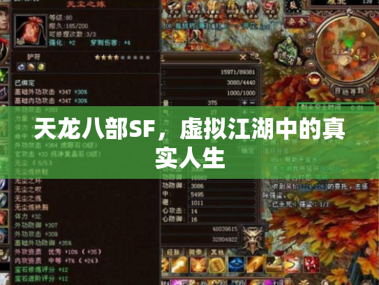 天龙八部SF，虚拟江湖中的真实人生