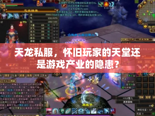 天龙私服，怀旧玩家的天堂还是游戏产业的隐患？
