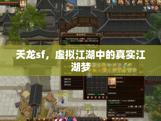 天龙sf，虚拟江湖中的真实江湖梦