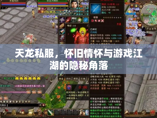 天龙私服，怀旧情怀与游戏江湖的隐秘角落